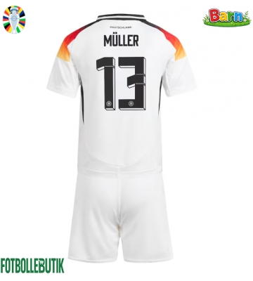 Tyskland Thomas Muller #13 Hemmaställ Barn EM 2024 Kortärmad (+ Korta byxor)